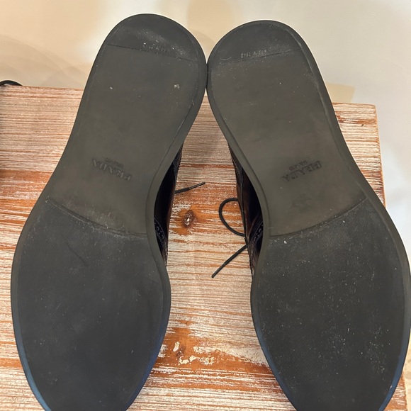 Prada Men's Navy Blue Patent Leather Dress Shoes - Picture 3 of 3